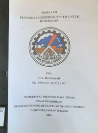 Image of PENTINGNYA BERFIKIR POSITIF UNTUK KESEHATAN