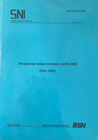 Image of PERSYARATAN UMUM INSTALASI LISTRIK 2000